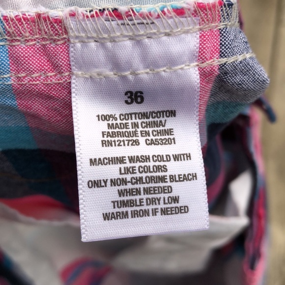 Aeropostale Plaid Cotton Shorts - Picture 3 of 5